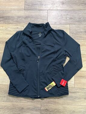 Tangerine Ladies Dark Teal Zip-Front Active Moto Jacket